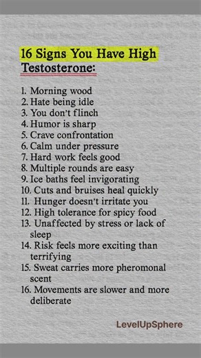 16 signs you have high testosterone