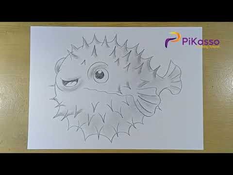 How to Shade a Puffer Fish Drawing