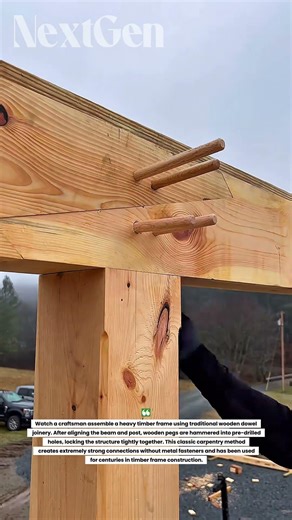 Traditional Timber Joinery Technique – Strong Wooden Peg Construction!