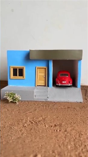 mini house diy 🏡🏡 #cartoonvideo #house #satisfying