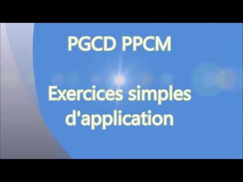 PGCD-PPCM - Exercices simples d'application