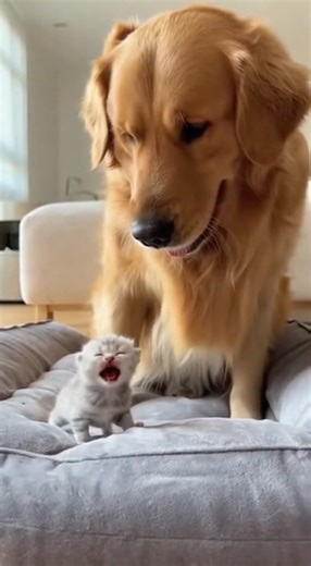 Big Dog Tries to Teach the Kitten to Bark! Funny 3 Days Old Fails. #BigDog #KittenFails #FunnyPets #DogAndCat #PetComedy #AnimalFriends #CuteAnimals | Jack Cooper