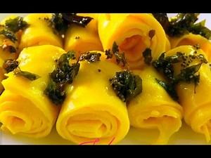 Gujarati Khandvi-Khandvi Recipe video - How to make khandvi at home - Besan Khandvi -Suralichi vadi