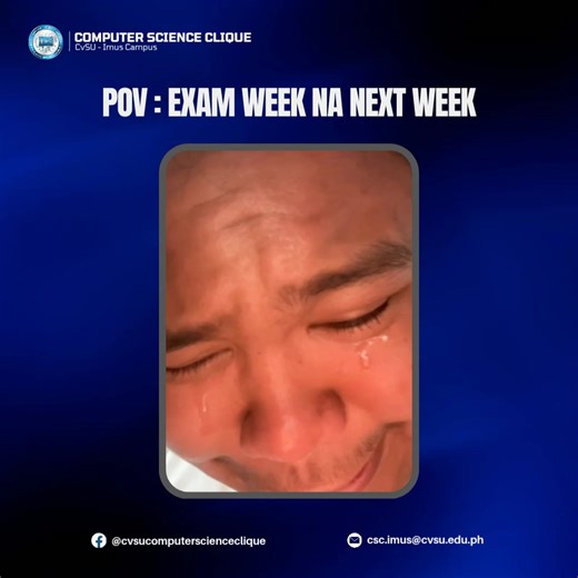 2.6K views · 82 reactions | 홋홊홑: 홀홓혼홈 홉혼 홉홀홓홏 홒홀홀홆 MGA KA-KOMSAYS 3 DAYS NA LANG AT MIDTERMS NA! I-READY NA ANG MGA REVIEWER, NOTES BECAUSE MIDTERM EXAM IS WAVING!!  The Computer Science Clique (CSC) cheers for you and wishes you the best of luck on our exams. 殺 Goodluck everyone!! 拾 #MidtermExaminationWeek #ComputerScienceClique | Computer Science Clique - CSC | Facebook