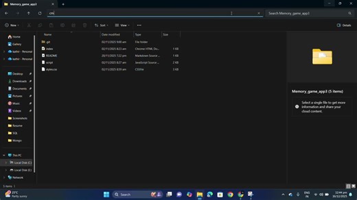 JavaScript Memory Game with DOM Manipulation | Kathirvelmuruganwanthan P posted on the topic | LinkedIn