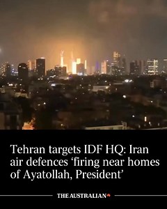 106K views · 271 reactions | An Iranian missile has reportedly hit Tel Aviv near military headquarters as Israel appears to be targeting the Tehran suburb where Ayatollah Khamenei lives, and where the presidential compound is based: https://bit.ly/3FVQgor | The Australian | Facebook