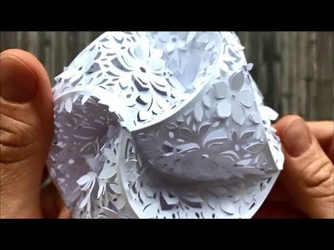 Hattifant - 3D Paper Cut| 3D Flower Triskele Paper Globe | Tutorial