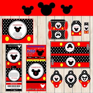 Mickey Mouse Printable Birthday Kit, Mickey Mouse Party Favors, Bag Templates, Labels - Etsy Canada