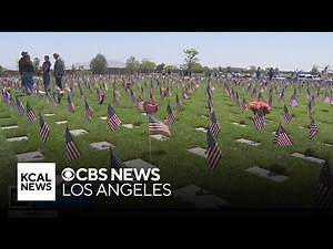 Families fill Riverside National Cemetery for Memorial Day tributes to fallen military