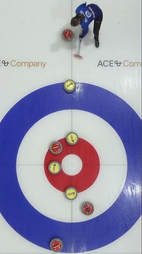 When the shot is even better than you hoped for ... #curling