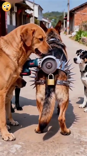 doggy is successfully unlock using a grinder on it #shortsfeed #comedyshort #comedy #short