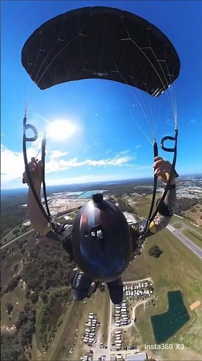 Member of the U.S Army Parachute Team Conducts an Advanced Canopy Maneuver March 2025