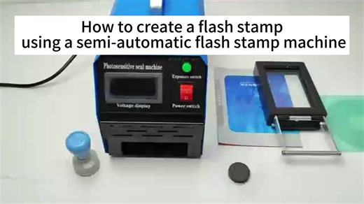 Custom Logo Stamp Seal Maker Rubber Ink Stamp Making Machine Flash Stamp Machine