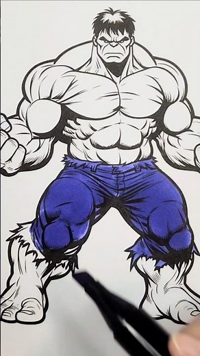 HULK Coloring Page MARVEL #avengers #theHulk #Coloring #Marvel #Hulksmash #superheroes #Markers