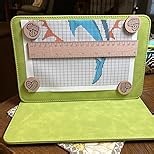 Cowenhey Pattern Holder, Knitting Chart Holder, Accessories Knitting Pattern Holder Foldable Knitting Chart Keeper with Ruler for for Fixed Crochet Pattern on Knitting Pattern Holder (Dark Green)