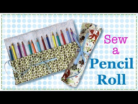 How to sew an easy roll up pencil case - full tutorial with Lisa Pay