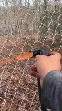 how to pull chain link fence tight DIY Stretcher with ratchet Strap
