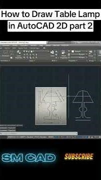How to Draw Table lamp in AutoCAD 2D part 2 tutorial #autocad #tablelamp #shorts #cad #education