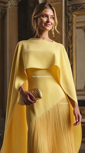 This yellow fringe maxi dress is impossible to ignore 💛