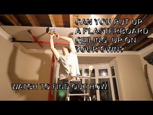 Beginner guide, how to put up a plaster board ceiling on your own. Episode 4 of room renovation.