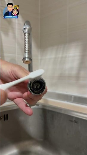 Fix a clogged faucet with weak water flow by yourself. Fix a low flow faucet. #daddystips #knowle...