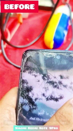 Xiaomi Redmi Note 9 Pro backglass & display replacement #foryou #viral #fyp #quickrepair #shorts