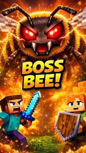 Peddy Gamings | GIANT BOSS BEE ATTACKED US!! 😱🐝 (Minecraft Animation) MINECRAFT BOSS BEE FIGHT! 🐝⚔️ (Steve & Alex Battle) BOSS BEE FIGHT! 🐝🔥 Minecraft... | Instagram