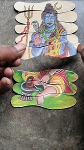 Shree ganesh ji aur bhole nath ji ki painting lakdi par 🙏 #art #short #reels #ganpati #ganesh #shiv #reelsinstagram #drawing #painting #painter | Ashok Kumar