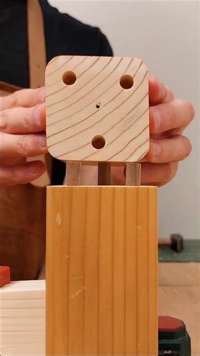 How to Make Perfect Dowel Holes Every Time! 🔩👌 #woodworking #shorts #diy