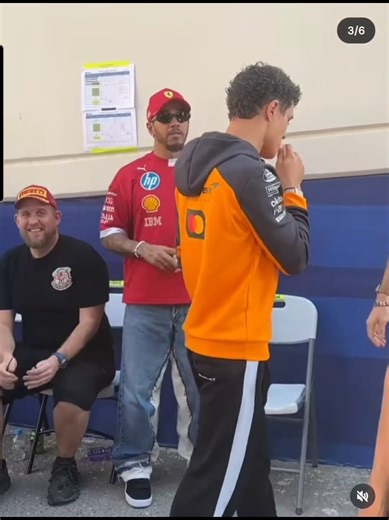 casually having a coffee. Someone recorded this backstage, pretty epic! Back in 5 weeks! #dj #f1 #lewishamilton #landonorris #formula1