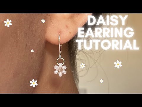 Easy Beaded Daisy Earring Tutorial, DIY Jewelry