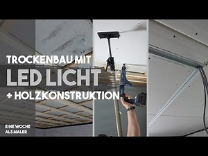 Drywall ceiling suspension with LED light strips (indirect lighting) Tips | Week as a painter