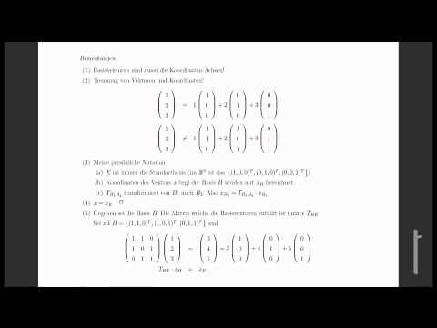Mathematik 06: Koordinatentransformation, Einführung und Beispiel [DE]