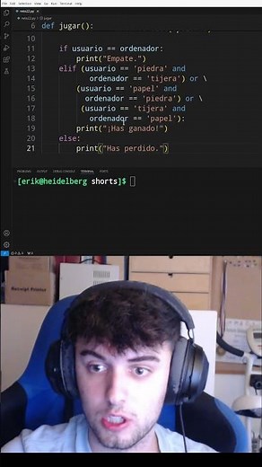 Crea un Juego de Piedra, Papel o Tijera en Python en 60 Segundos