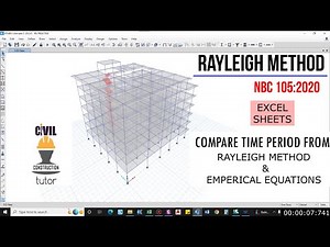 Rayleigh method | Time period of building | NBC105:2020, IS | Str. Report | Exponent(k) | Base shear