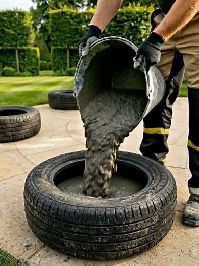 DIY Gazebo Built from Old Tires — Backyard Transformation