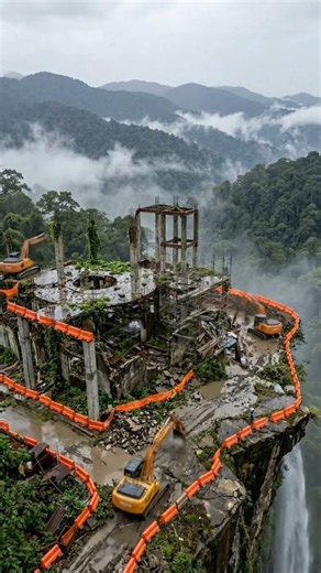 Ruins to $100M Cliff Mansion — Full Timelapse (Infinity Pool + Private Jet Pad)