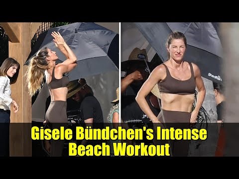 Gisele Bündchen's Intense Beach Workout | Miami Fitness Shoot
