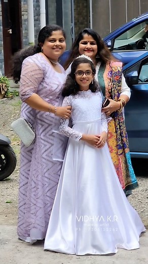 Our little princess😘😘😘juvana frijo❤️her first holy communion celebration ❤️ #holycommunion #family #sisterlove #christianholycommunion | Vidhya K R