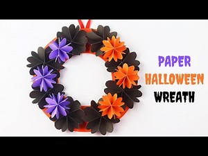 DIY Halloween Wreath | How To Make Paper Halloween Wreath | Halloween Paper Crafts