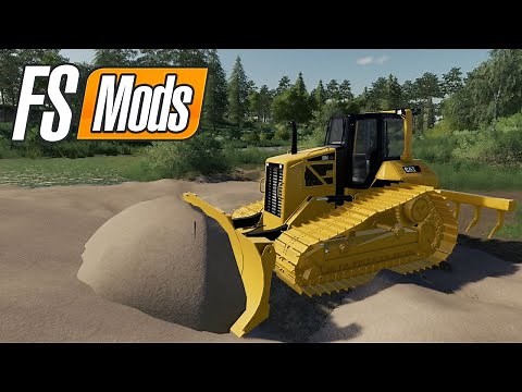 Trator de esteira Caterpillar, Lamina para silagem gigante, painéis solares | FARMING SIMULATOR 19