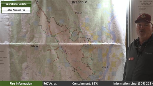 5.4K views · 59 reactions | Labor Mountain Fire Operational Update Oct. 22, 2025 This will be the final operational video unless there is a significant change in fire activity. | Labor Mountain Fire 2025 | Facebook