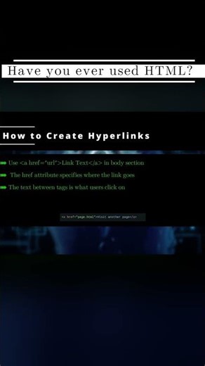 🏛️ HTML 🏛️ How to Create Hyperlinks 🏛️
