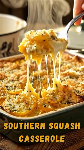 🌽 Southern Squash Casserole 🍽️ Protein Power: 12g Protein | 💪 A true Southern classic — tender yellow squash baked in a rich, creamy, cheesy sauce and topped with a crispy, buttery breadcrumb crust. Comforting, golden, and full of homestyle flavor! 🧀✨ 📝 Ingredients: ✦ 6 cups yellow squash, sliced (about 4 medium) ✦ 1 small onion, finely chopped ✦ 2 tbsp butter ✦ ½ cup sour cream ✦ 1 cup shredded cheddar cheese ✦ ½ cup mayonnaise ✦ 2 eggs, beaten ✦ ½ tsp salt ✦ ¼ tsp black pepper ✦ 1 cup bre