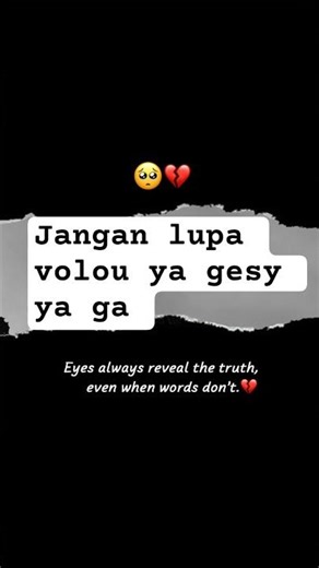 jangan lupa volou ya gesy ya ga