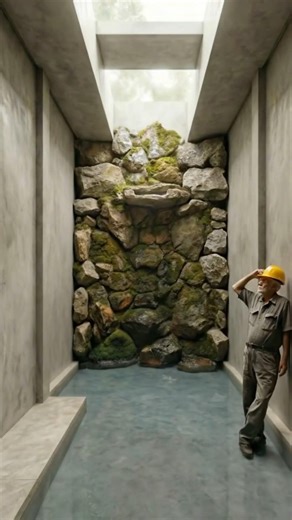 “Don’t Look Down… There Are Fish Under This Bathroom Floor 🐟😳 #Shorts #LuxuryBathroom #glassfloor