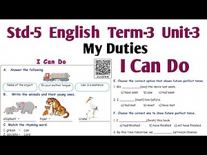 I Can Do 5th std English | Term 3 Unit 3 | My Duties | Samacheer Kalvi