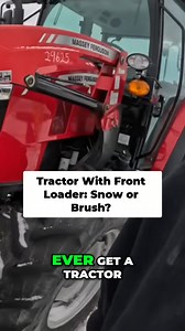 Once you get a tractor with a front loader, you'll never go back! Especially if it has a quick attach. Perfect for blading snow and pushing brush. A cool tractor for sure. #TractorLife #FrontLoader #FarmEquipment #HeavyEquipment #SnowRemoval | Siegler Dairy Farm