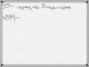SOLVED:Methyl acetate reacts in acidic solution. CH3 COOCH3 H2 O H^ ⟶ CH3 OH CH3 COOH The rate law is first order in methyl acetate in acidic solution, and the rate constant at 25^∘ C is 1.26 ×10^-4 / s. How long will it take for 65 % of the methyl acetate to react?