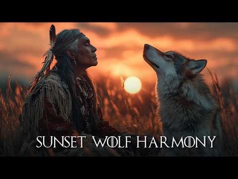 Sunset Wolf Harmony 🪶 Native American Flute Music for Deep Relaxation & Healing